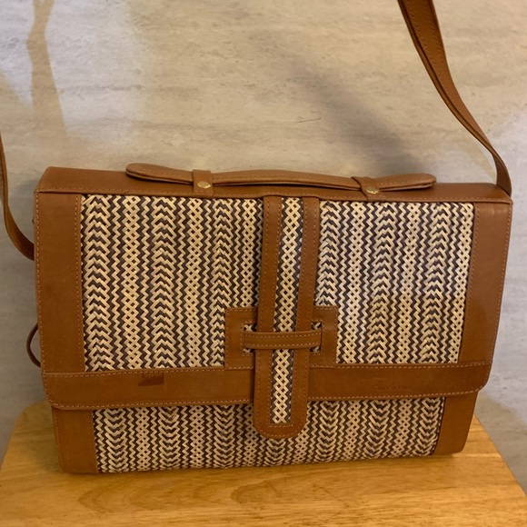 Kendi Amani Handbags - NWT Kikapu Safari Bag by Kendi Amani Weaved Briefcase Crossbody Purse